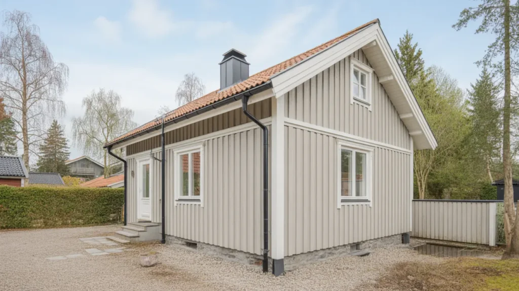 byte av panel och m lning av tr fasad p villa i s ndrum halmstad