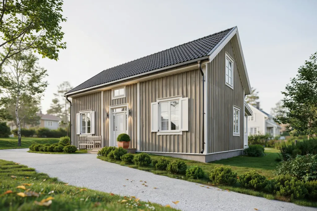 takrenovering med nya vindskivor p villa i s ndrum